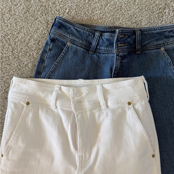 J Crew tall slim wide jean with stacked buttons - two pairs, size 28T - Picture 2 of 8